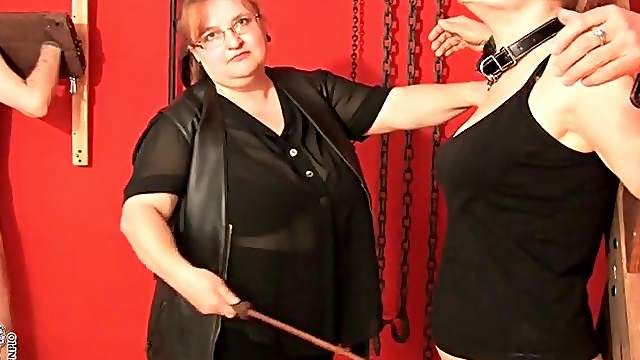 Mature on a leash brought to the dungeon