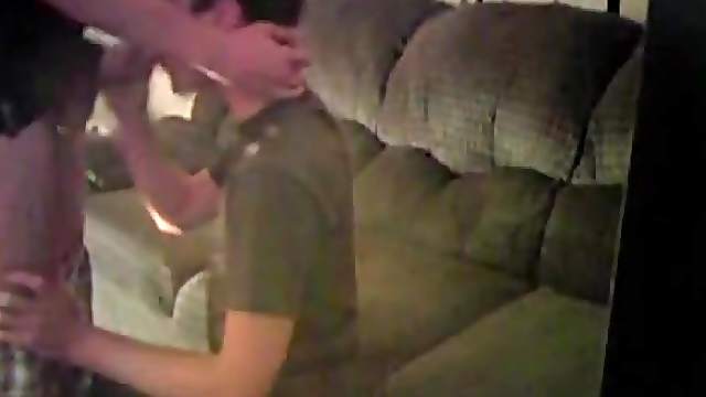 Bottom bends over couch and gets fucked