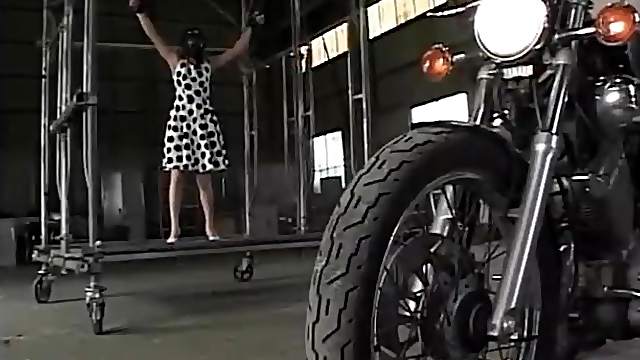 Japanese submissive whipped hard in bondage