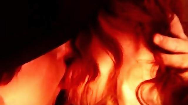 Burlesque babe strips for a lesbian and gets a strapon fucking