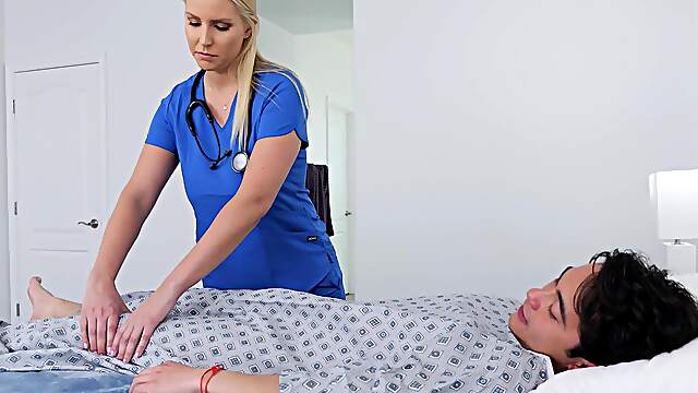 Hot blonde Vanessa Cage gets fucked during a sensual massage