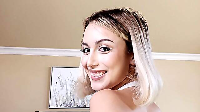 Isabelle Sky gets her shaved pussy railed by horny boyfriend in pov style