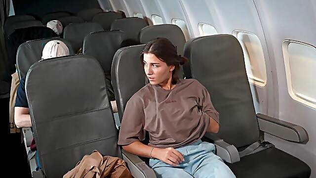 Brunette Sara Heat masturbates in public place