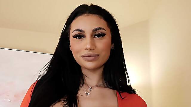 The couple fucked in reverse cowgirl with long-haired brunette Ariana Star