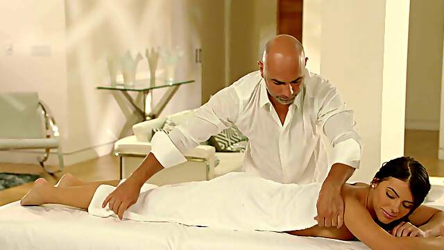 Adriana Chechik rides massive dick with intense passion.