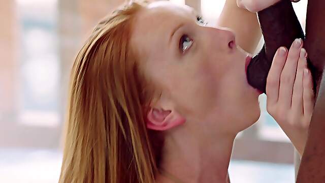 Redhead Katy Kiss gets her pussy eaten and fucked by Jason Brown