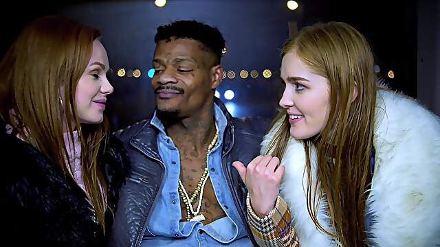 Jason's massive black dick pleases Ella and Jia in a steamy interracial threesome