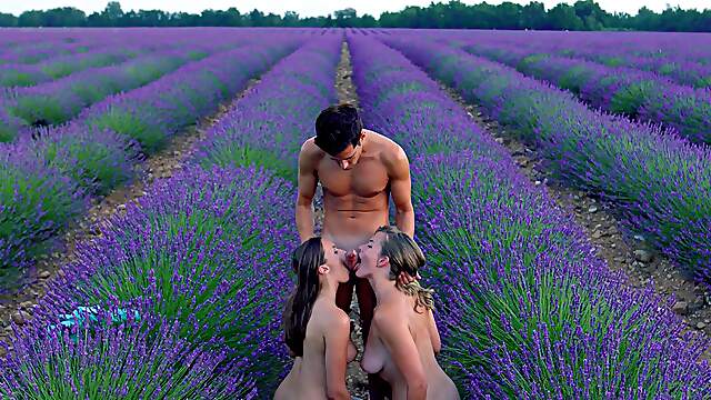 Alberto Blanco sandwiched between two stunning beauties in a wild threesome