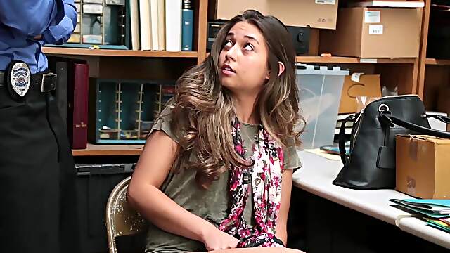 Big dicked studs dominate tiny titted cuties at the office