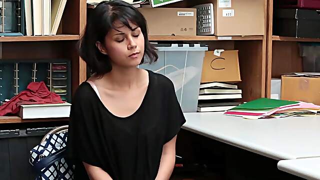 Teen Brunette Babe Penelope Reed Gets Filthily Harassed in Uniform