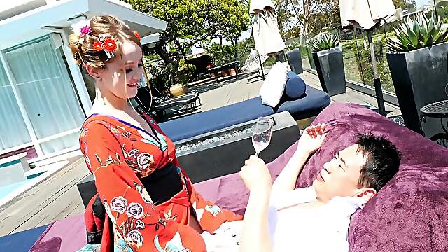 Blondie Nikole takes a juicy interracial dick