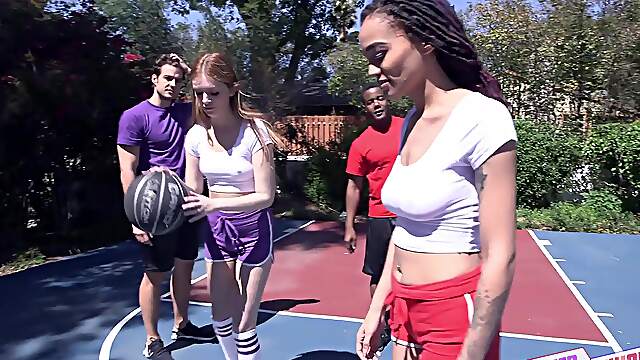 Maya & Jay's wild threesome under the sun