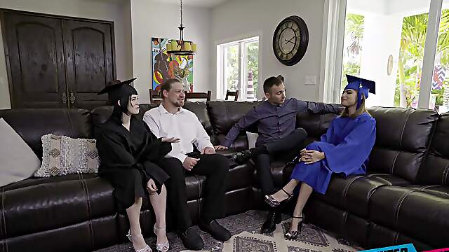 Carnal desires meet in a steamy foursome with Hazel Heart and Remi Jones