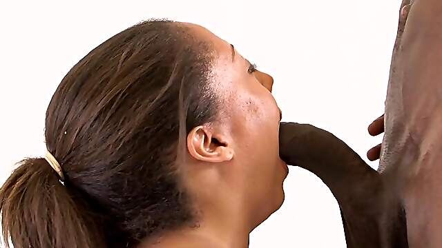 Teen Angel savors massive black dick in steamy reverse cowgirl