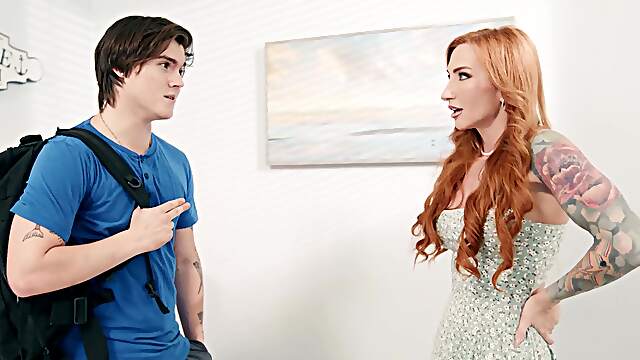 Redheaded MILF Sophia Locke and her hunky hubby Tyler Cruise go all out in a steamy porn session