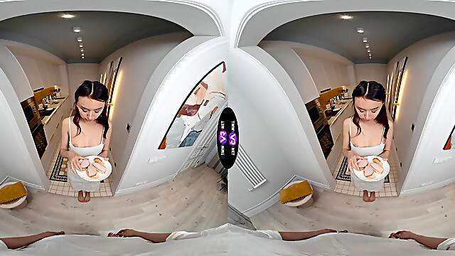 Teen Ashly Rabbit's expert BJ in VR