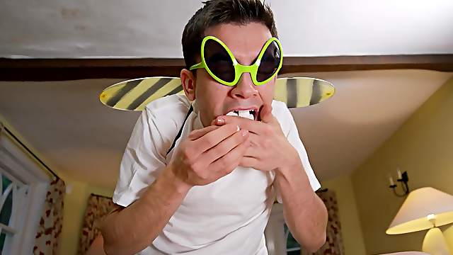 Amber Jayne finally gets it on with a horny, young Latino
