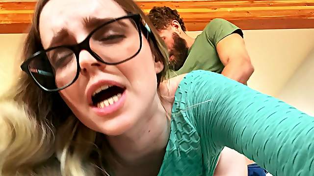 Codi Vore's huge boobs pop out of her top while she fucks