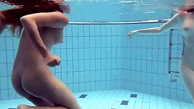 Teen tits look super perky underwater