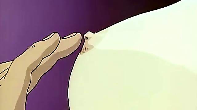 Passionate hentai lovemaking with a perky tits girl