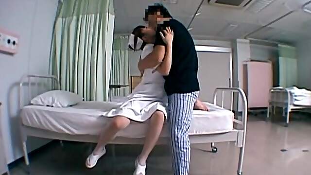 Asian nurse creamed on boobs and pussy after getting laid with an ill patient